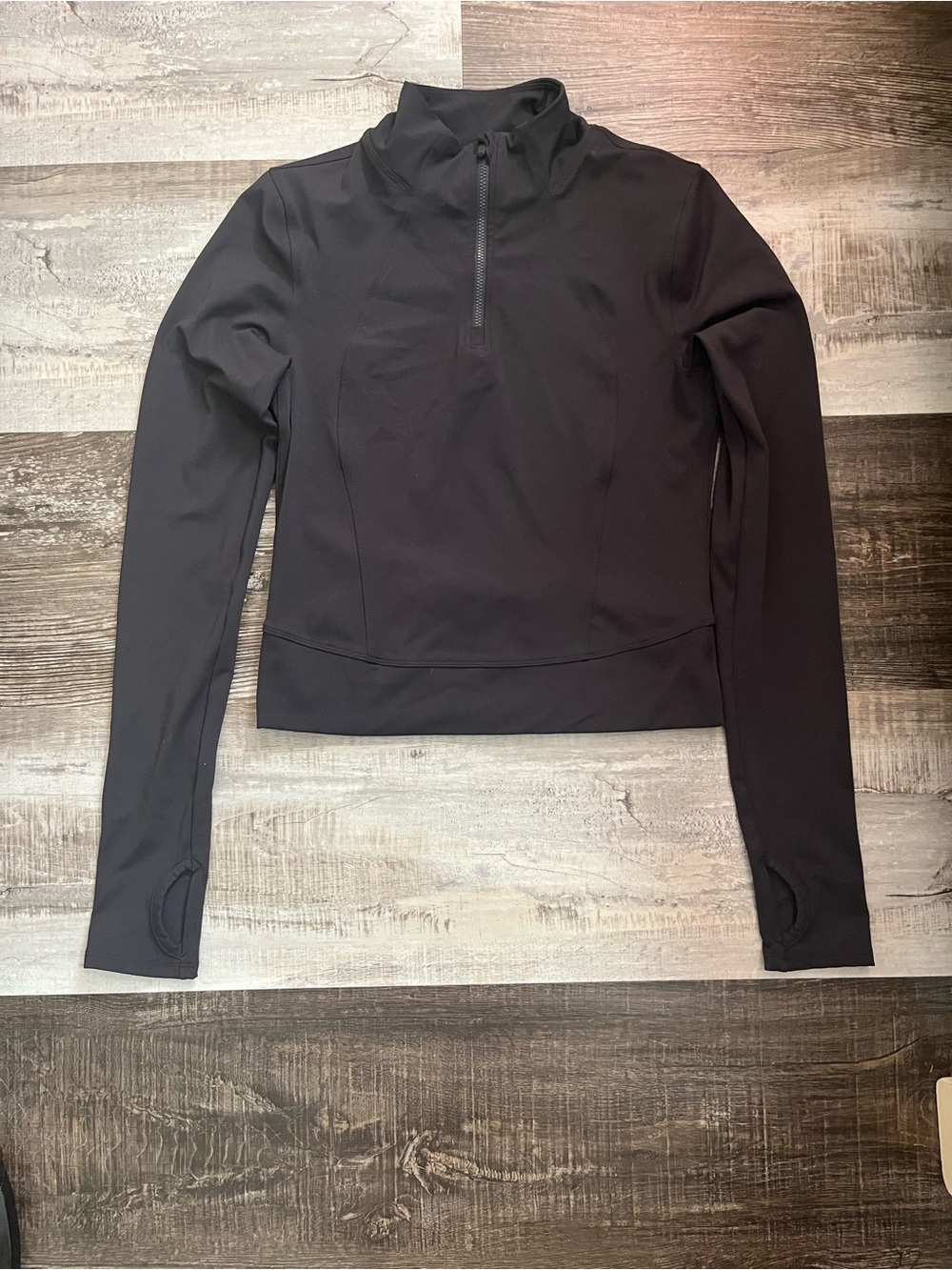 T.J.Maxx Black Long-Sleeve Quarter Zip Pullover
